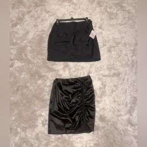Forever 21 wrap skirt with back zipper AND Windsor mini skirt . Both S/M